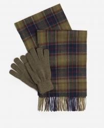 Ensemble écharpe et gants en tartan Barbour