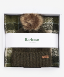 Coffret Bonnet et Echarpe Barbour Ancient Loden