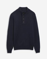 Pull col demi-zip Barbour Essential Patch Navy